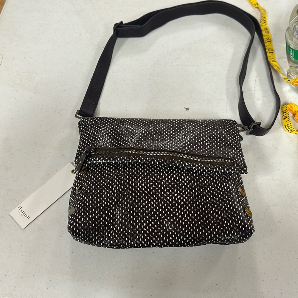 Hammitt brown and white crossbody